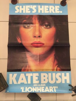 Kate Bush Lionheart 1978 Emi Promo Poster Very Rare