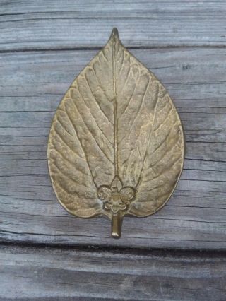 Vintage Rare Bsa Boy Scouts Of America Brass Pin Leaf Tray Dent Mfg Co