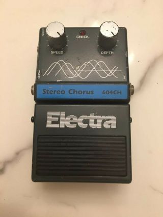 Electra 604ch Stereo Analog Chorus Rare Vintage Guitar Effect Pedal Mij Japan