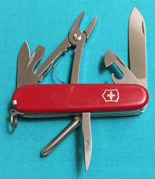 Rare Victorinox Swiss Army Pocket Knife - Red Mechanic - Retired Multi Tool