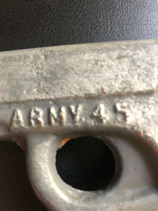 Antique Vintage Pressed Wood Army 45 Toy Gun - Colt 45 Style Wooden Pistol RARE 3