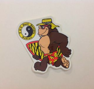 Nos T&c Surf Hawaii Thrilla Gorilla Town And Country Vintage 1980s Sticker