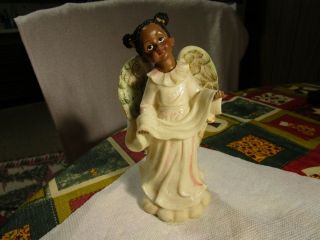 Lovely Black Americana Angel Figurine,  Gorgeous Rare Item