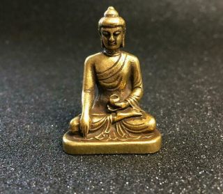 Fine Chinese Pure Handwork Copper Sakyamuni Buddha Statue