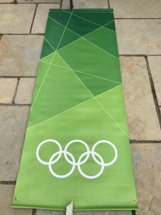 Rare London Paralympic Olympics 2012 Flag Sign Banner Memorabilia Green