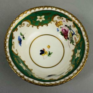 Antique Minton Hand Painted Porcelain Neo Rococo Slop Bowl C.  1830