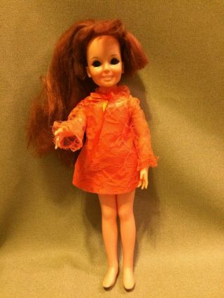 Vintage 1968 Ideal Corp 18 " Crissy Doll Dress Red Hair Sleep Eyes