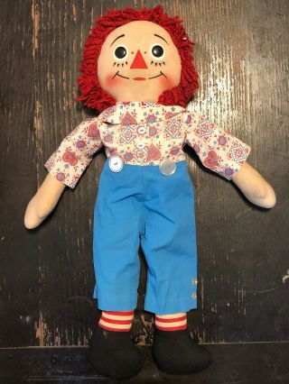 Vintage Large 19” Raggedy Ann & Andy Doll