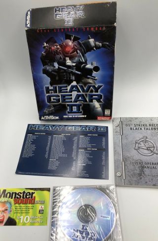 Heavy Gear Ii 2 Rare Big Box Pc Game Complete With Manuals,  Game,  Box,  Book Etc