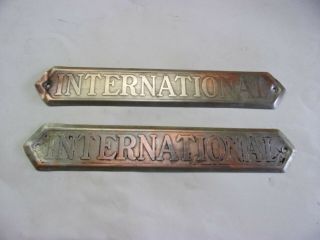 Vintage International Harvester Emblems,  Antique Pair Rh And Lh