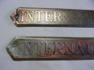 Vintage International Harvester Emblems,  Antique Pair RH and LH 3