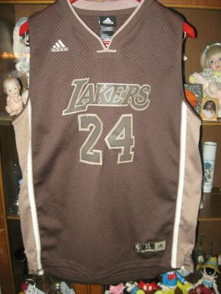 Kobe Bryant Los Angeles Lakers Rare Brown Color Nba Jersey Youth Xl 24 Mamba 24