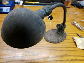 Vintage Antique Cast Iron Lamp Light Industrial Rare H.  L.  G Ind Pls In 25