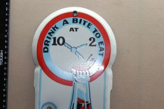 RARE ST44 DRINK DR PEPPER 10 2 4 SODA POP THERMOMETER PORCELAIN METAL SIGN TEXAS 3