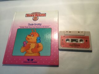 Worlds Of Wonder Vintage Teddy Ruxpin Casette Tape & Book - Uncle Grubby