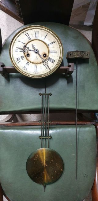Gustav Becker " Silesia " Vienna Clock Movement Complete With Pendulum