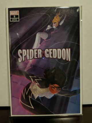 Spider - Geddon 5 1:50 Retailer Variant Cover By Vannesa Del Rey Rare Gwen Silk