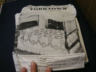 Vintage Bucilla Cross - Stitch Quilt Kit Yorktown 3286 Double Bed Size