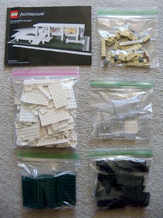 Lego Architecture - Rare - Farnsworth House 21009 - W/ Instructions