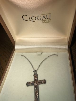 Clogau Gold Tree Of Life Cross Pendant & Chain 925 Silver & Rose Gold Rare