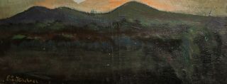 German Art,  Antique Expressionist Oil Painting,  Landscape,  Signed E.  L.  Kirchner