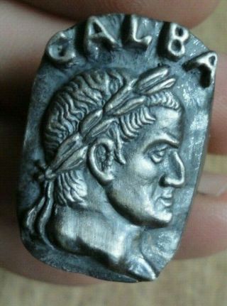 Ancient Roman Ring With Bust Insert - Highly Decorated Circa 40 Ad