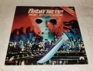 Friday The 13th Part 8 Viii Jason Takes Manhattan Laserdisc Vintage,  Rare,  1990