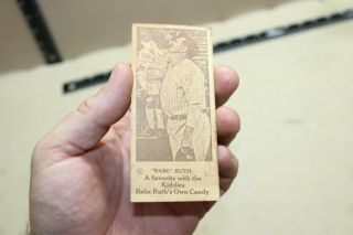 RARE 1920s BABE RUTH CANDY BASEBALL CARD COLLECT ALL 6 TO GET A SIGNED KISSING 2
