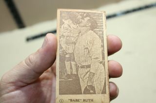 RARE 1920s BABE RUTH CANDY BASEBALL CARD COLLECT ALL 6 TO GET A SIGNED KISSING 3