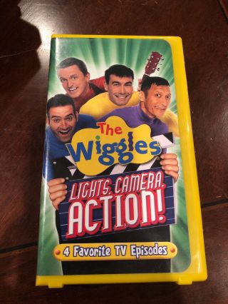 The Wiggles Lights Camera Action Vhs Cassette Tape Rare Htf