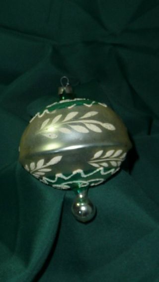 Vintage Rare Hand Blown Mercury Glass Christmas Ornament West Germany Pre - Owned