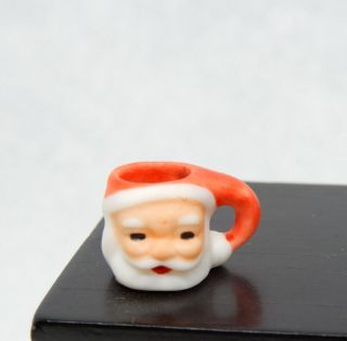 Vintage Carol Pongracic Santa Claus Mug ' 83 Artisan Dollhouse Miniature 1:12 2