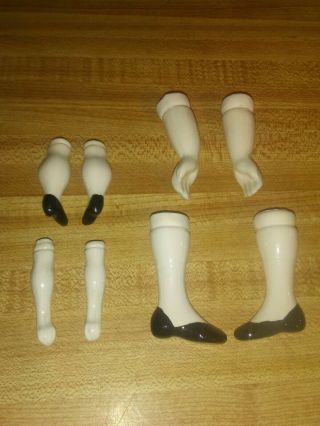 Vintage Ceramic Doll Arms And Legs For Making A Doll (bb)