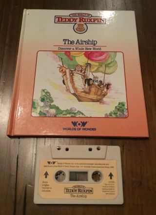 Vintage 1985 Teddy Ruxpin The Airship Book And Cassette Tape Set