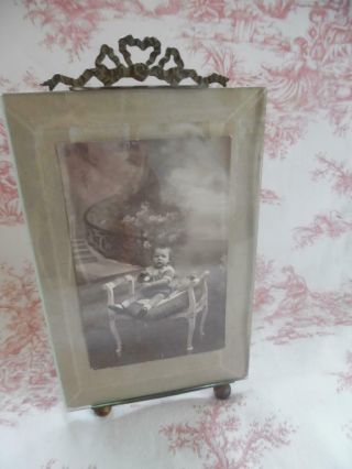 Divine Antique French Picture / Photo Frame With Bevelled Glass