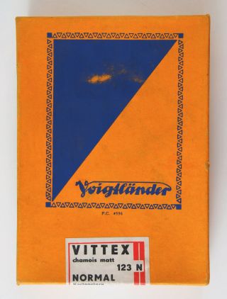 1940s Germany Rare Voigtlander Photo Paper Vittex 123n 100 10,  5x14,  8cm