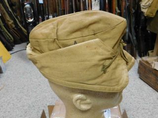 Rare Early Ww1 Model 1907 Winter Issue Cap.  Marked A Company 106th Cavalry