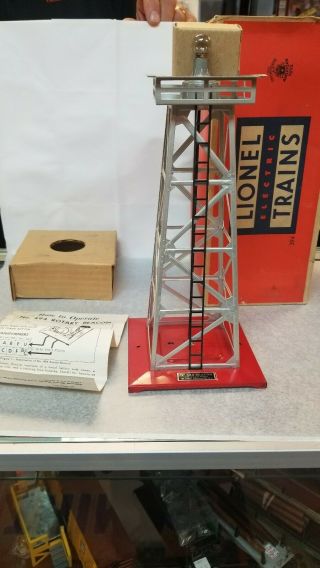Lionel - 394 Rotary Beacon W/ Rare Red Base,  Box,  Instructions