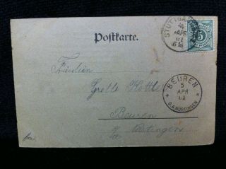 Antique Germany SECRET CODED MESSAGE Perlen Deutscher Poesie RARE 1901 Postcard 2