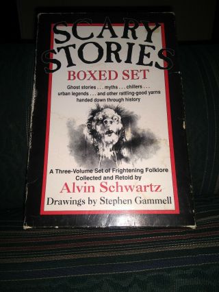 Scary Stories To Tell In The Dark,  Rare Box Set,  3 Volume,  1st.  Ed.