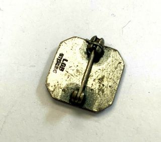 925 Sterling Silver Antique Enamel 4 - H Emblem Four - Leaf - Clover Pin Brooch 3
