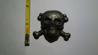 Extremely Rare Wwii Italian Rsi Socialist Skull Cap Device.  Rare