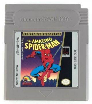 (g710) Rare & Authentic Vintage Nintendo Game Boy Gb The Spider - Man