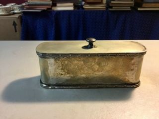 Antique (circa 1870’s) WALLACE BROS Nickel Silver Trinket Box 2