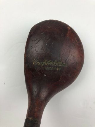 Wright & Ditson St.  Andrews Hickory Wood Shaft Antique Golf Club 1 Wood Driver