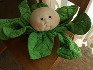 Cabbage Patch Display Only Unborn Head Leaves Leaf Rare Doll Plush Hard To Find