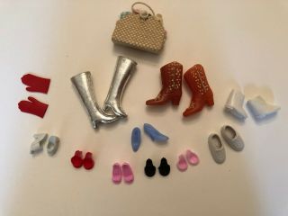Vintage Barbie 1960’s Shoes,  Boots And Accessories