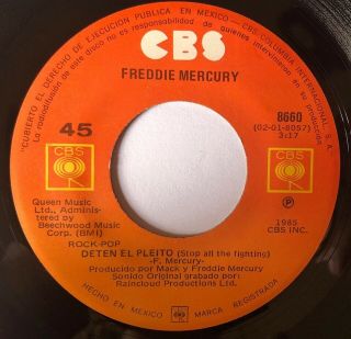 Freddie Mercury - I Was Born To Love You / Stop All The Fighting Rare Mexico 45