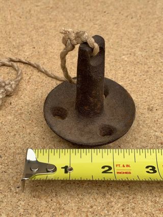 Vintage / Antique 4 - A Mushroom 3 - Hole Cast Iron Duck - Goose Decoy Weight Anchor