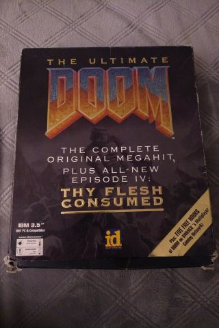 The Ultimate Doom (pc) Computer Game (1995) Ibm 3.  5 " 1993 Id Software,  Rare